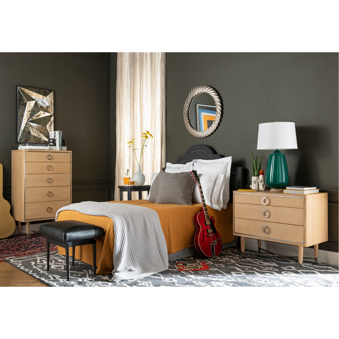 Villa & House Adrian Large 3-Drawer Chest with Owen Pull