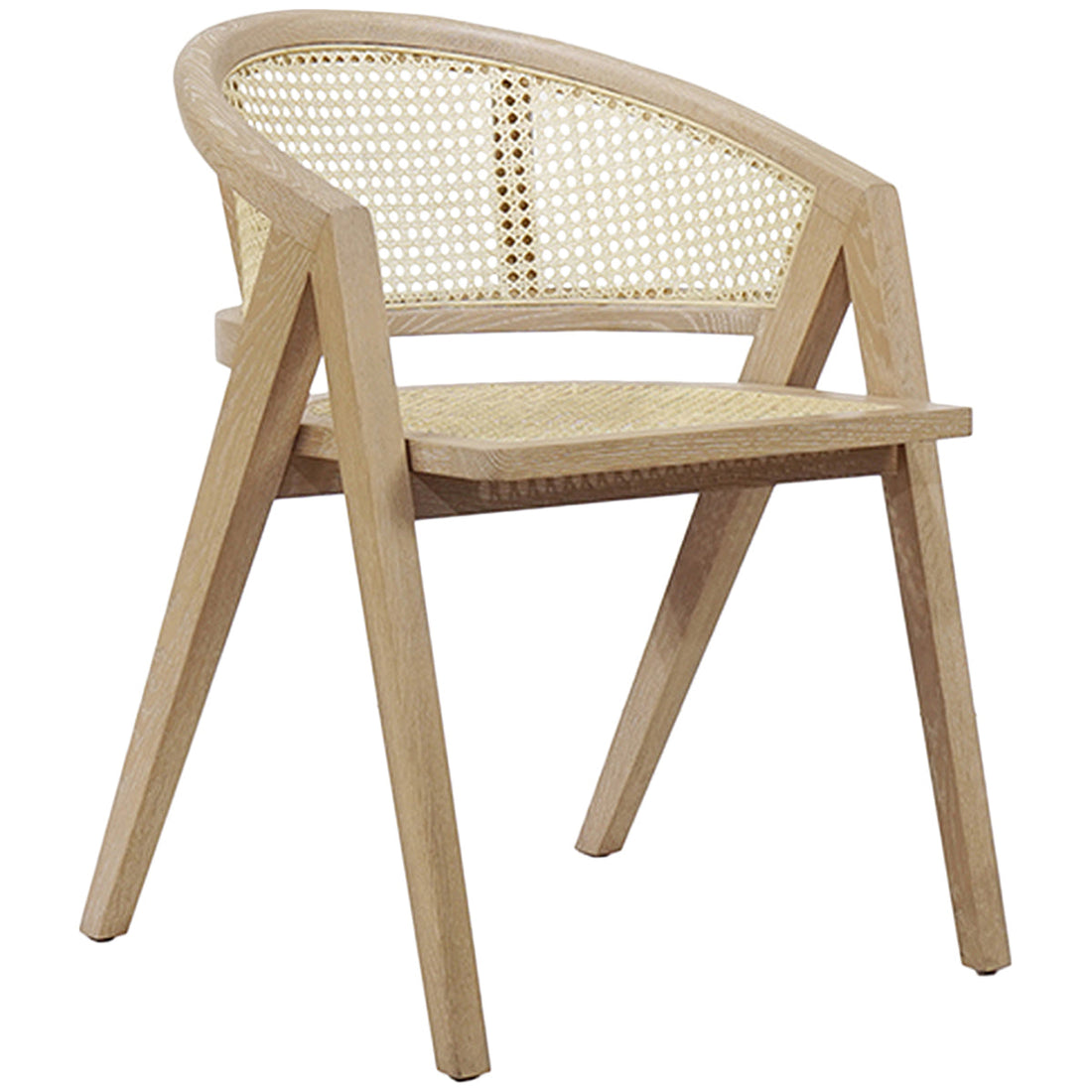 Worlds Away Cane Barrel Back Dining Chair