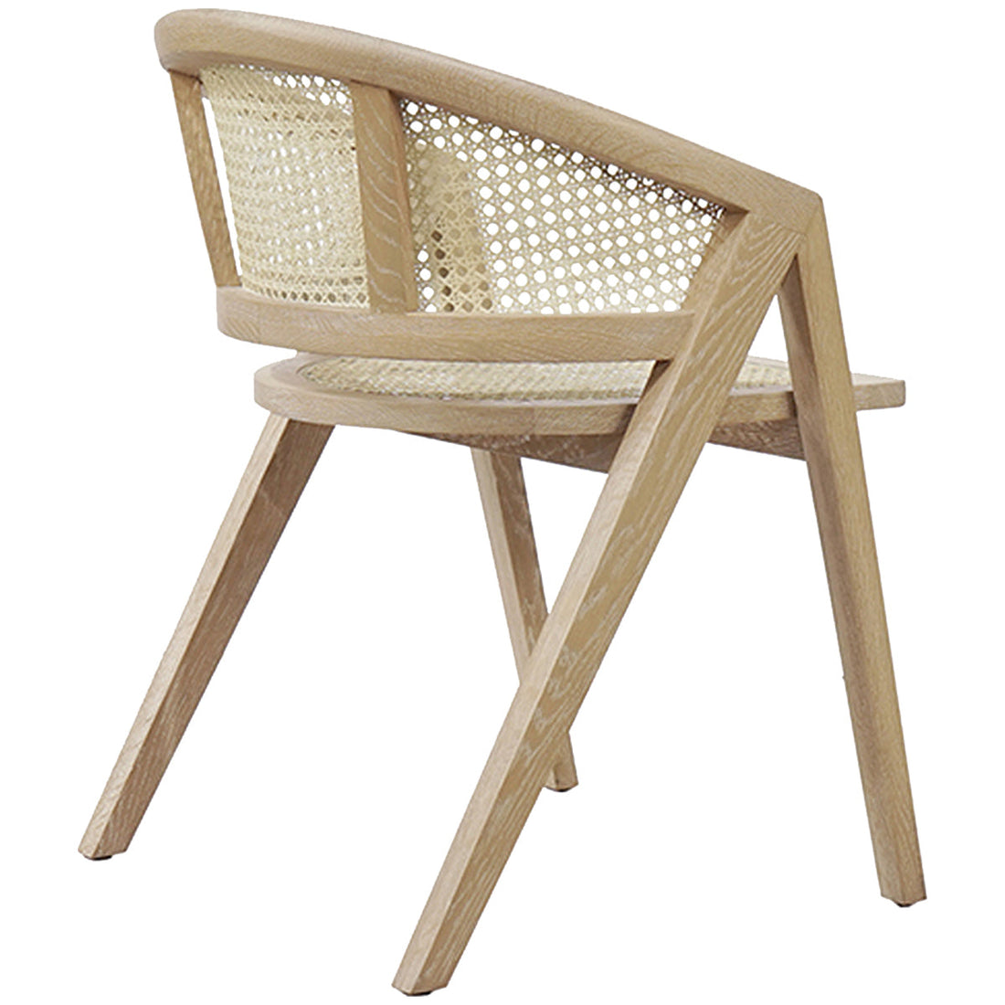 Worlds Away Cane Barrel Back Dining Chair