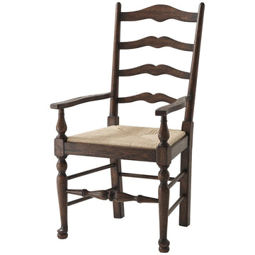 Theodore Alexander Victory Oak Ladder-back Armchair, Set of 2