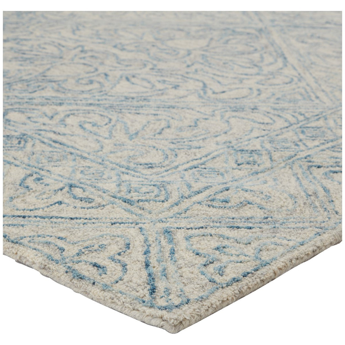 Jaipur Almira Carmen Trellis Border Blue Light Gray ALR01 Rug