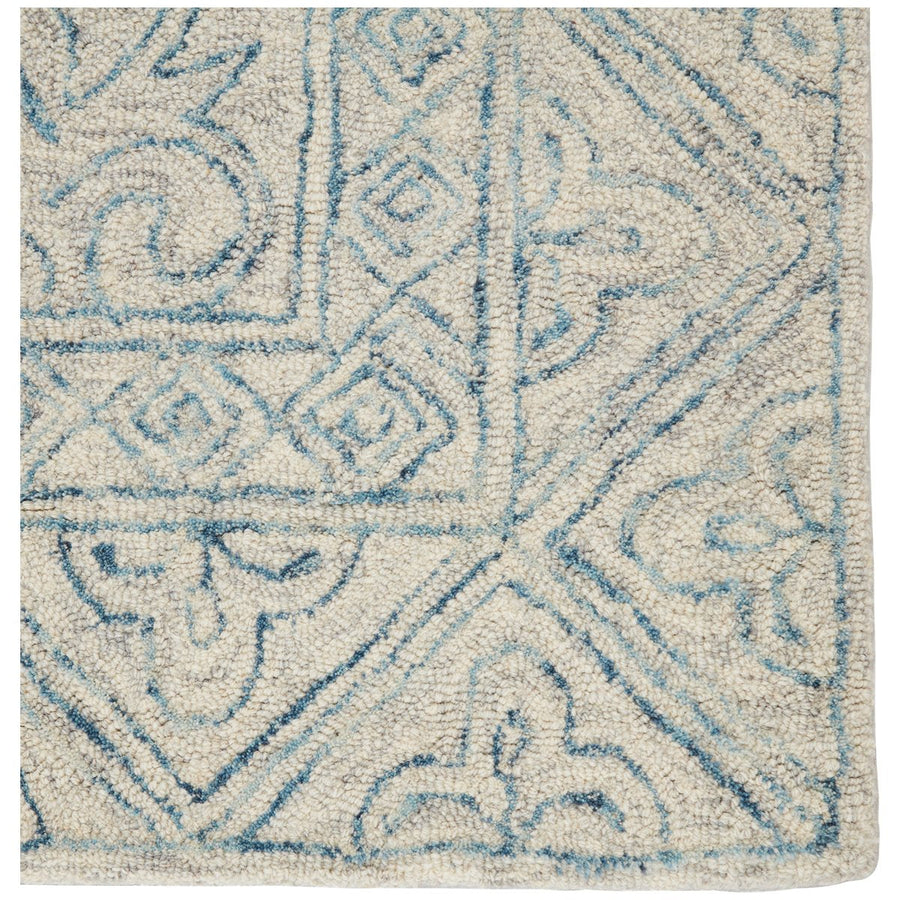 Jaipur Almira Carmen Trellis Border Blue Light Gray ALR01 Rug