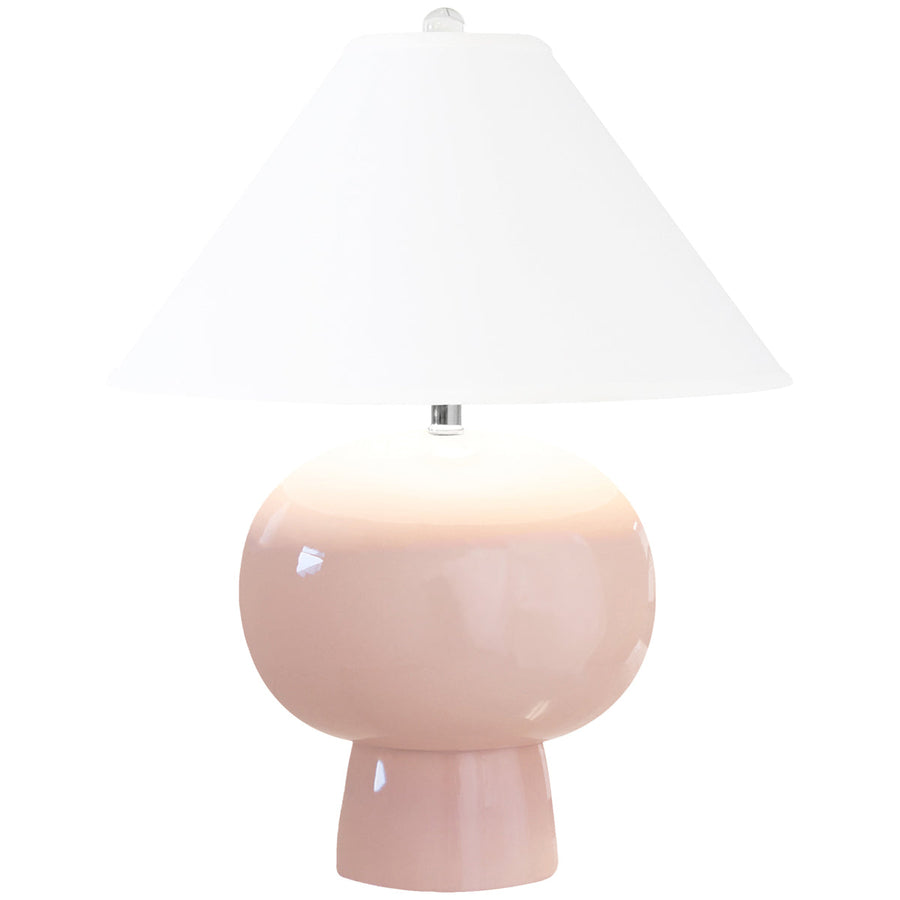 Worlds Away Bulb Shape Ceramic Table Lamp