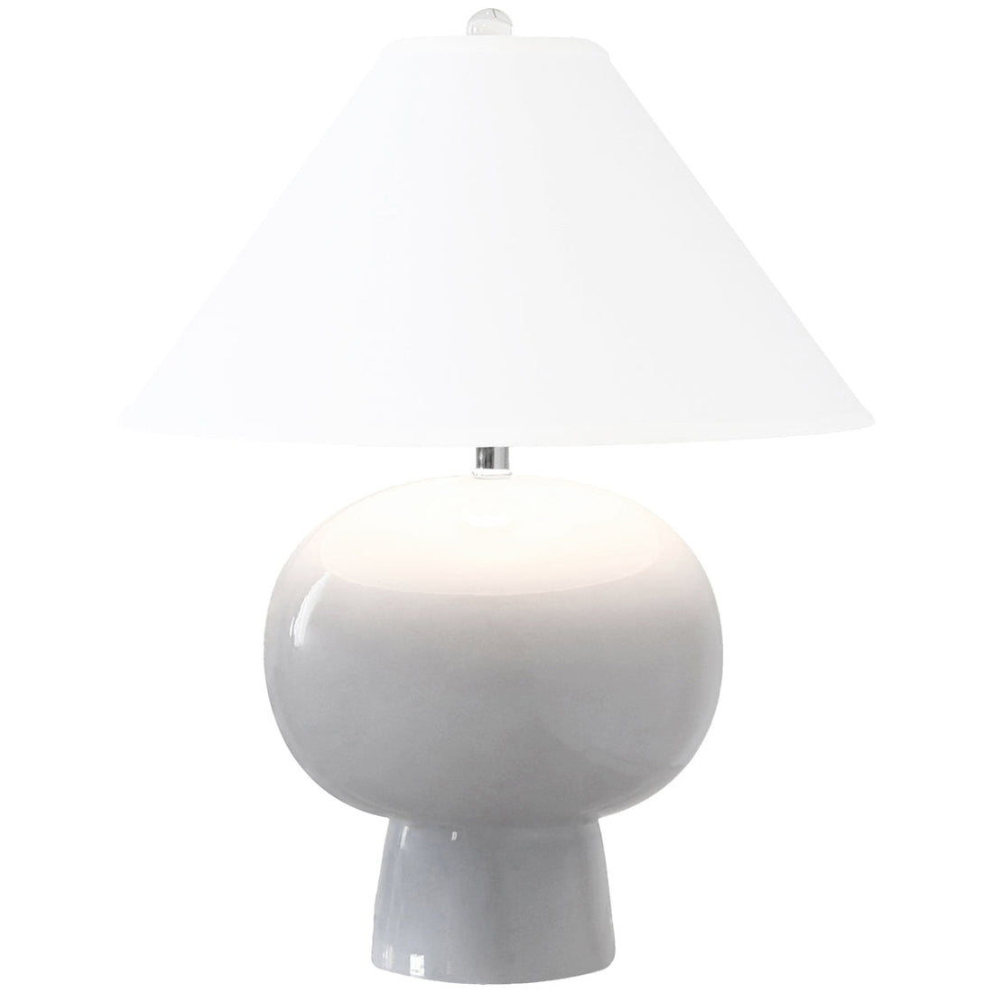 Worlds Away Bulb Shape Ceramic Table Lamp