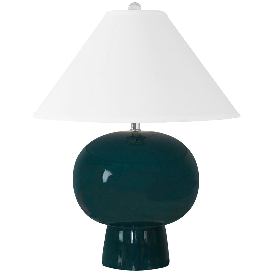 Worlds Away Bulb Shape Ceramic Table Lamp