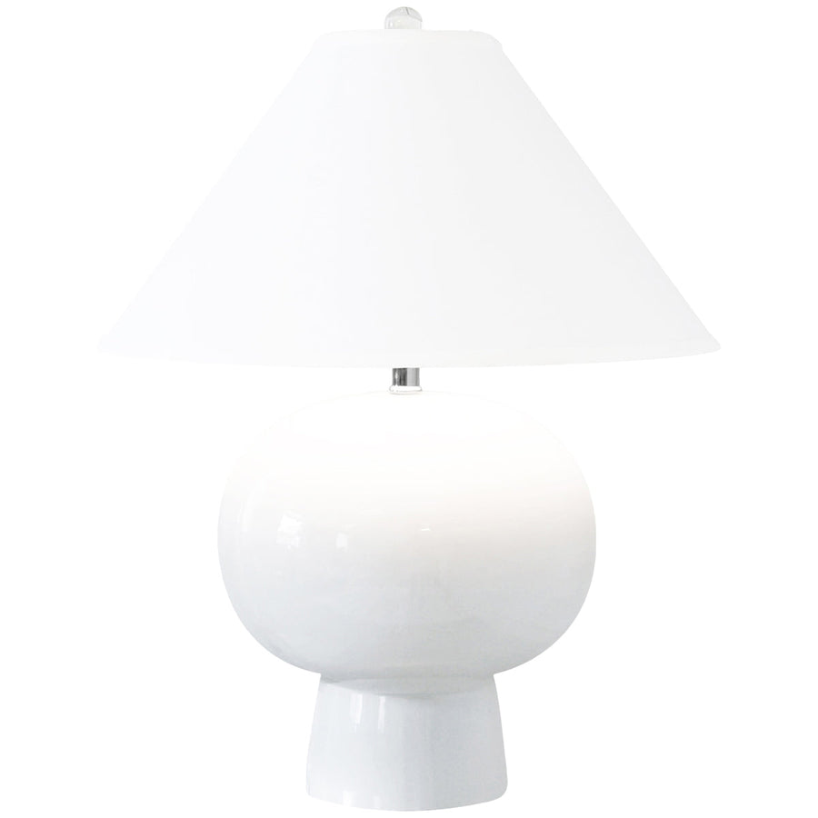 Worlds Away Bulb Shape Ceramic Table Lamp