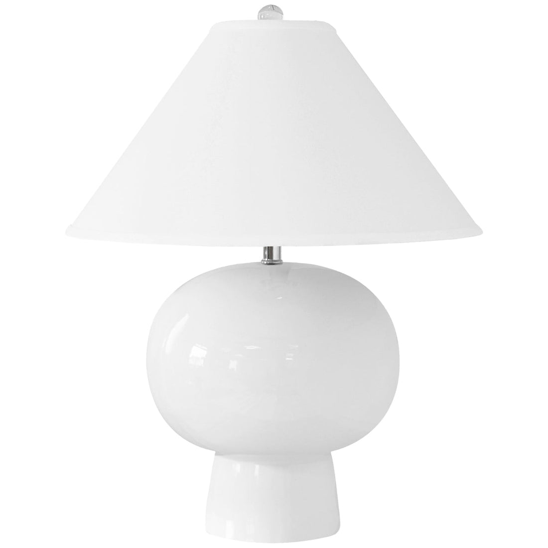 Worlds Away Bulb Shape Ceramic Table Lamp