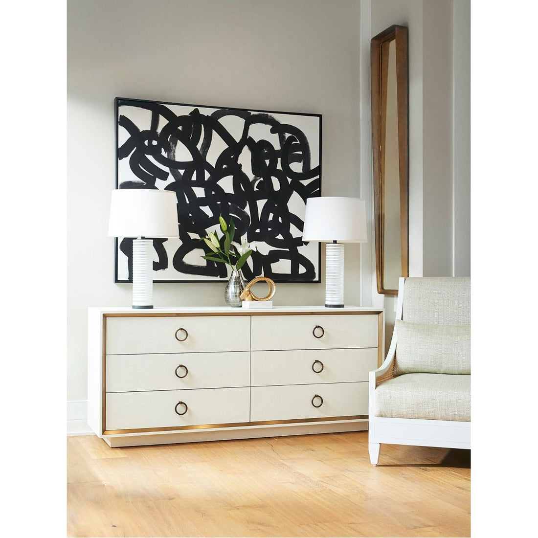 Villa & House Ansel Extra Large 6-Drawer Dresser with Santino Pull