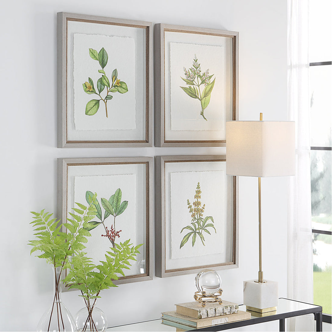 Uttermost Wildflower Study Framed Prints, 4-Piece Set