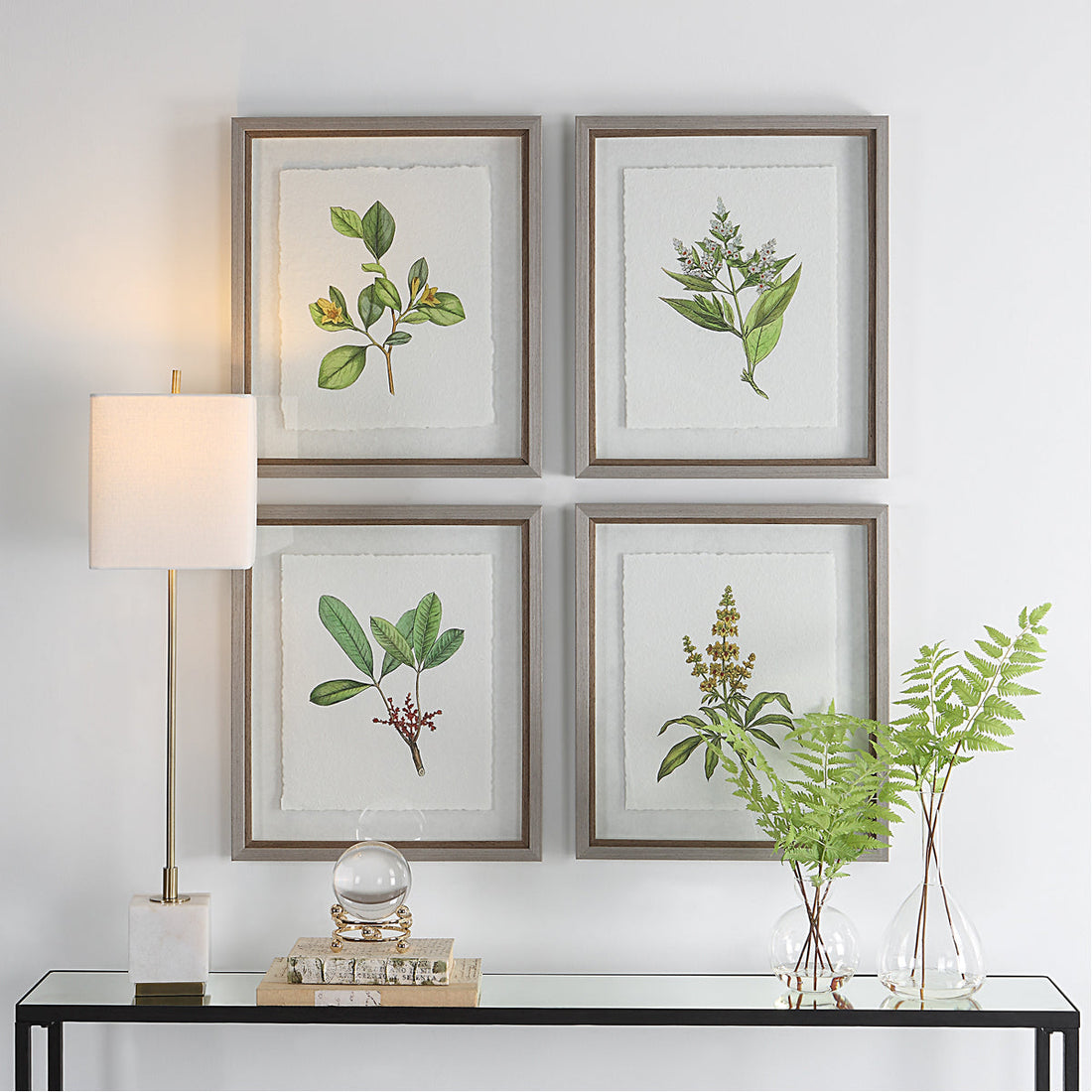 Uttermost Wildflower Study Framed Prints, 4-Piece Set