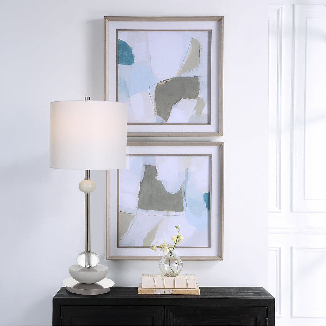 Uttermost Mist Shapes Framed Prints, 2-Piece Set