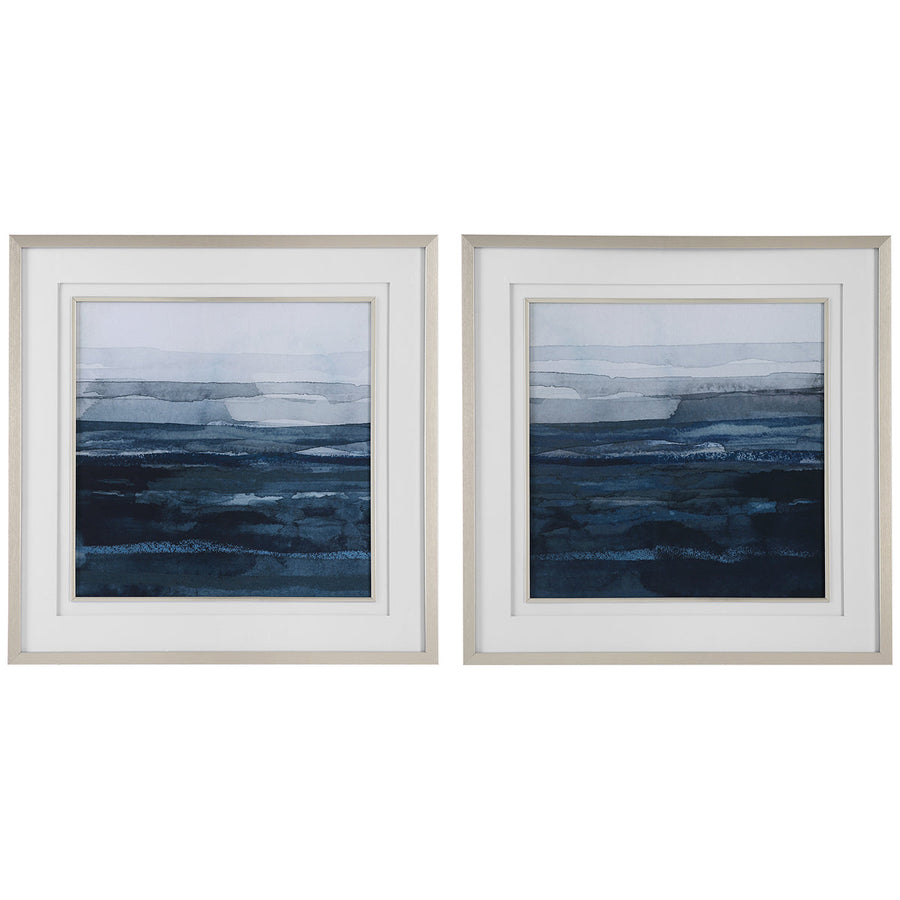 Uttermost Rising Blue Abstract Framed Prints, 2-Piece Set