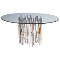 Artistica Home Cityscape Dining Table with Glass Top 01-2041-870-60C