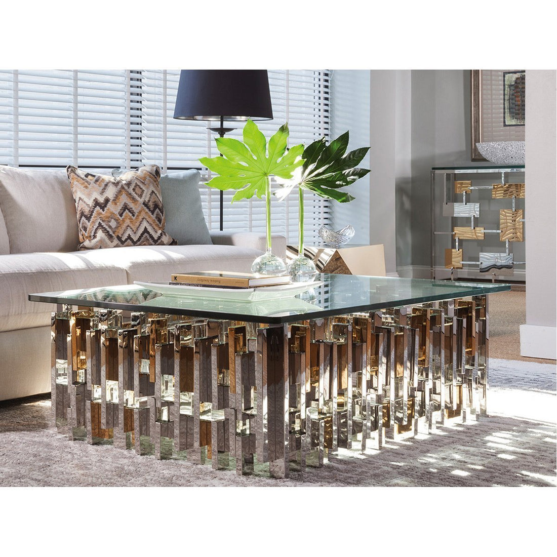 Artistica Home Cityscape Rectangular Cocktail Table 2041-945C