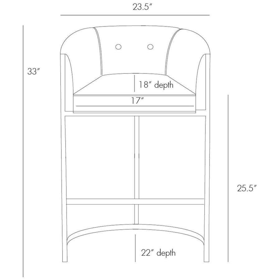 Arteriors Calvin Low Bar Stool