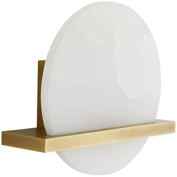 Arteriors Savion Sconce - Antique Brass, White Onyx