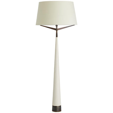 Arteriors Elden Floor Lamp - Ivory Resin, Heritage Brass