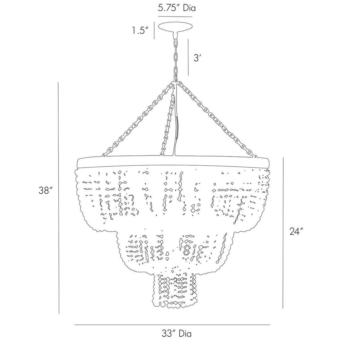 Arteriors Chappellet Chandelier