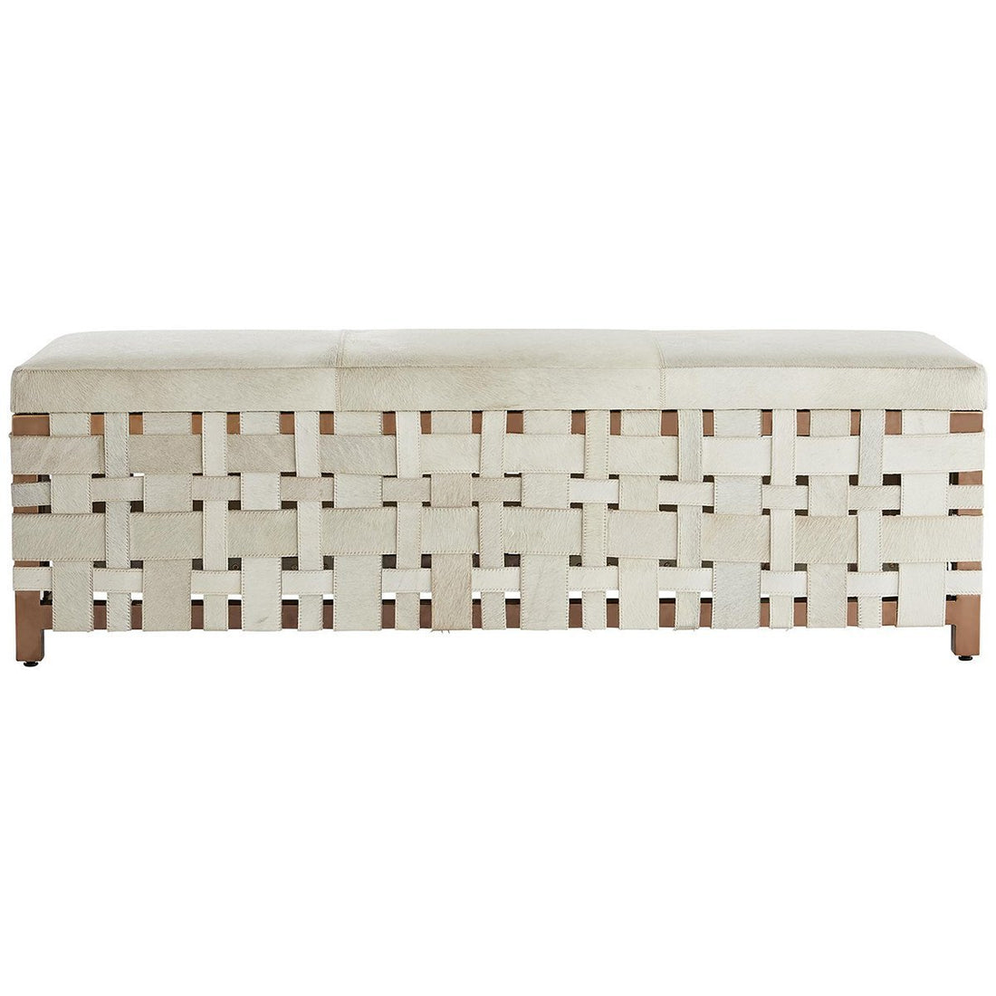 Arteriors Elis Bench - White Hide