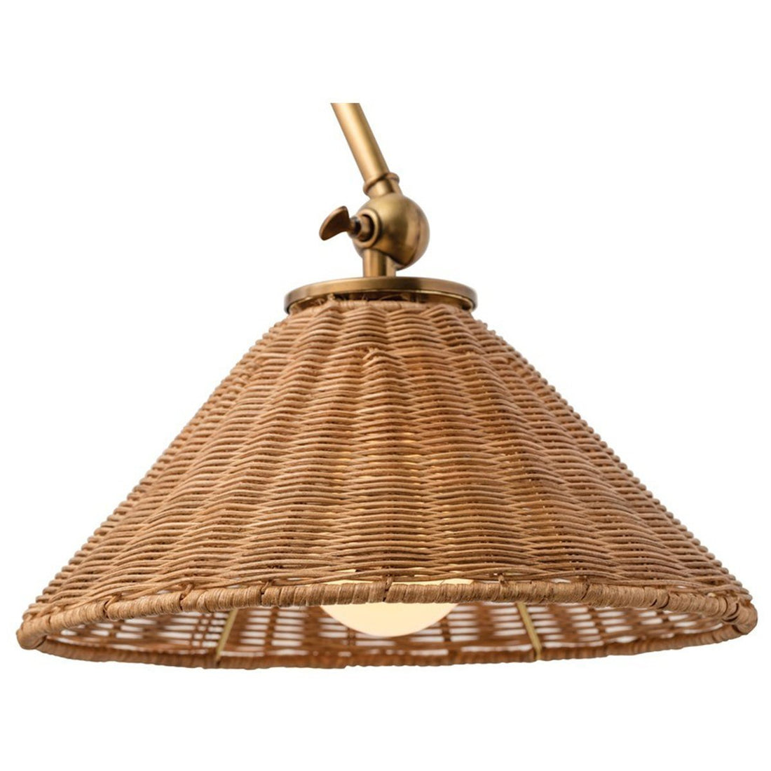 Arteriors Padma Sconce - Antique Brass, Rattan