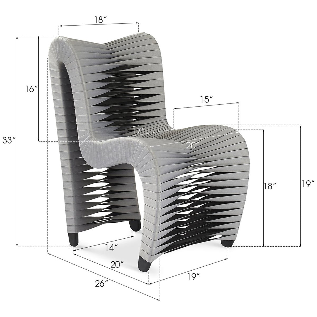 Phillips Collection Seat Belt Dining Chair