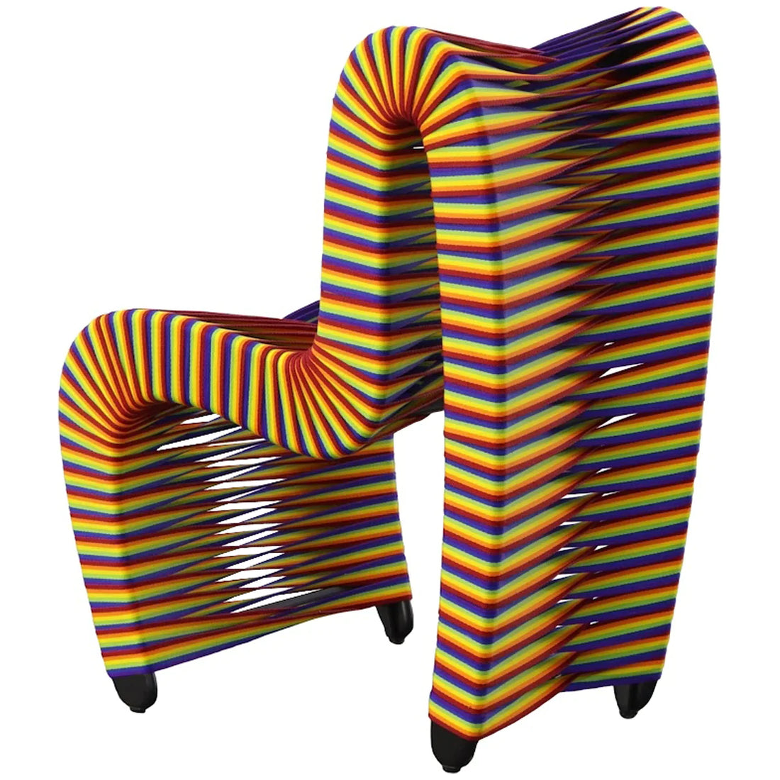 Phillips Collection Seat Belt Rainbow Pride Dining Chair