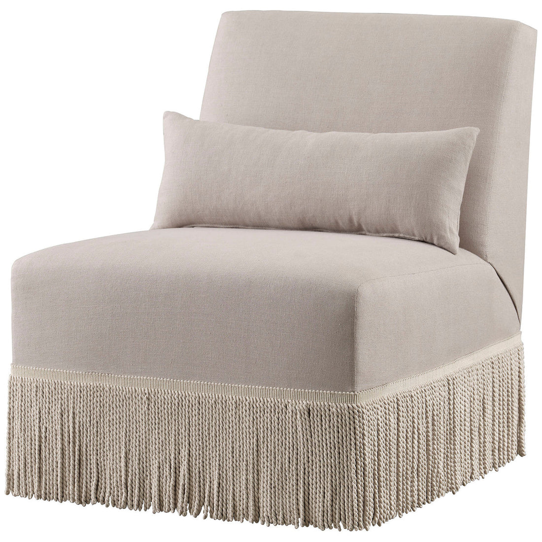 Baker Furniture Madeline Slipper Chair BAA3509C with Bullion