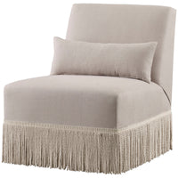 Baker Furniture Madeline Slipper Chair BAA3509C with Bullion