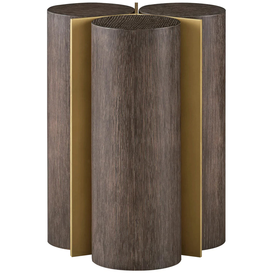 Baker Furniture Cylinder Side Table BAA3985, Obsidian