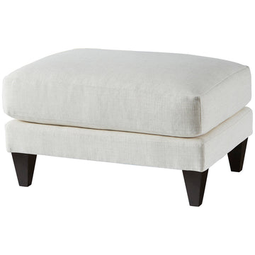 Baker Furniture Taylor Ottoman with Wood Leg BAU3102O