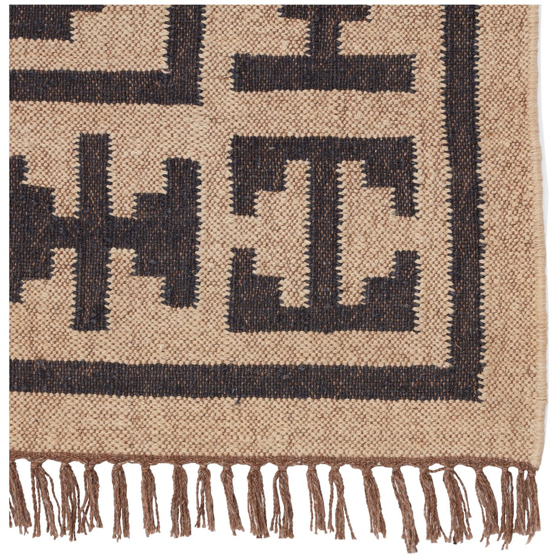 Jaipur Bedouin Jaima Tribal Medallion Beige Black BD24 Rug