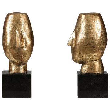 Villa & House Alberto Statue Set of 2 in Gold