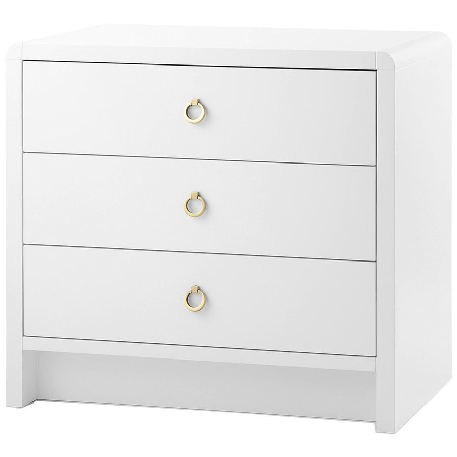 Villa & House White Bryant 3-Drawer Side Table