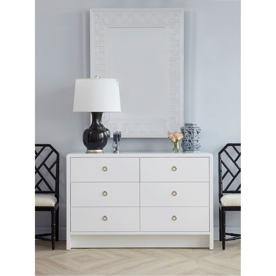 Villa & House White Bryant Extra Large 6-Drawer Dresser