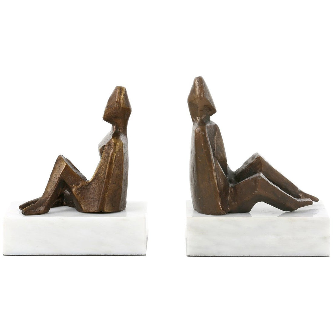 Villa & House Bronze Duet Statue Pair