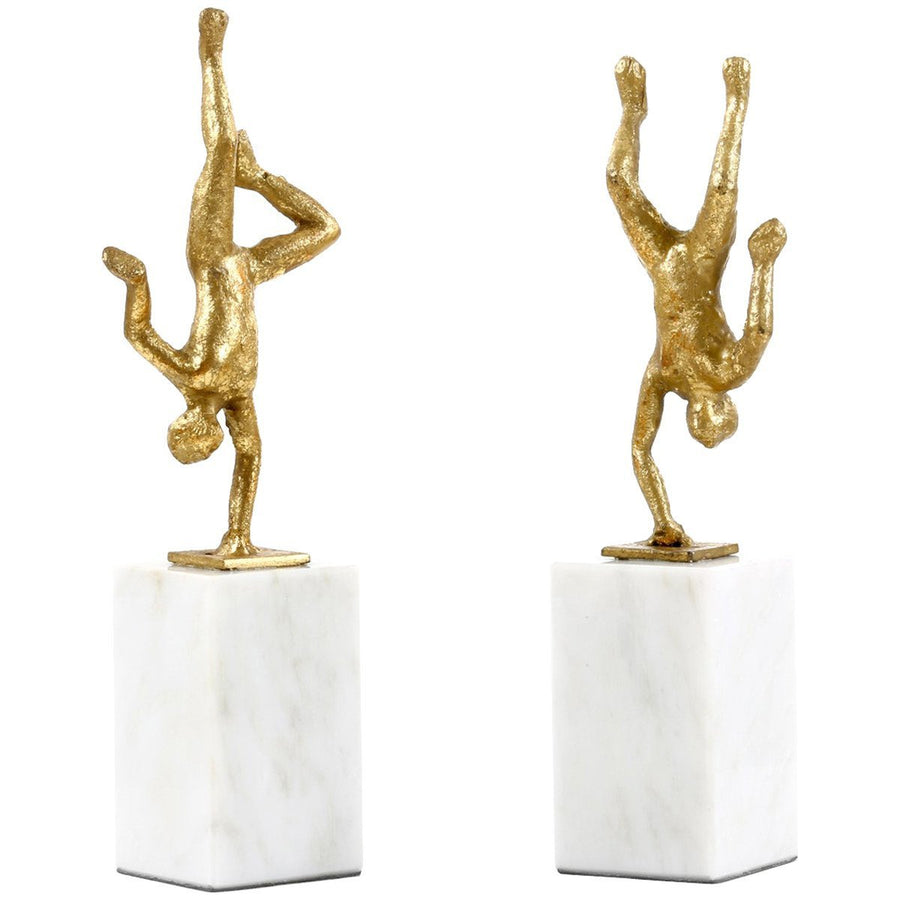 Villa & House Gold Handstand Statue Pair