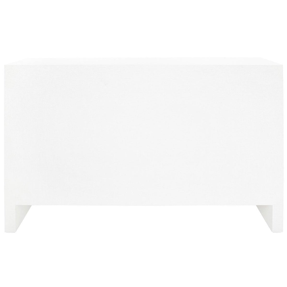 Villa & House Morgan Grasscloth Extra Large 6-Drawer Dresser in White