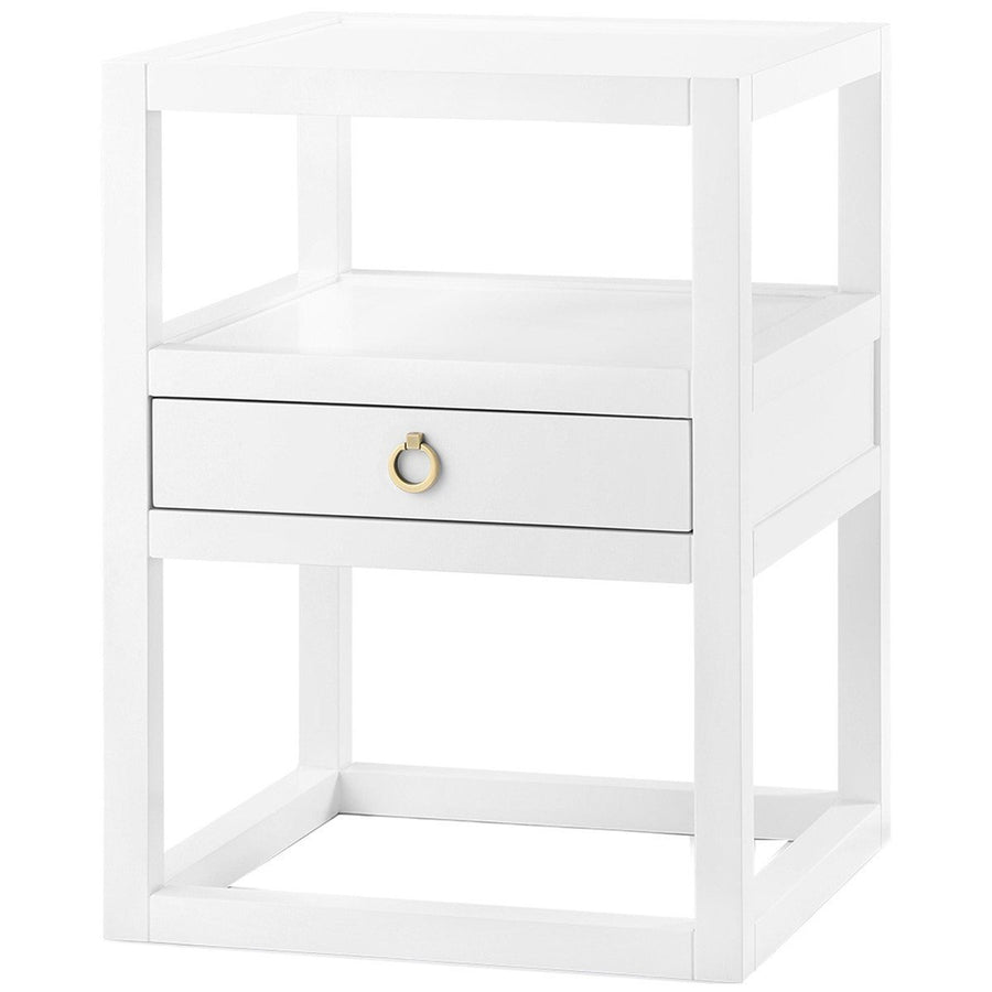 Villa & House Newport 1-Drawer White Side Table