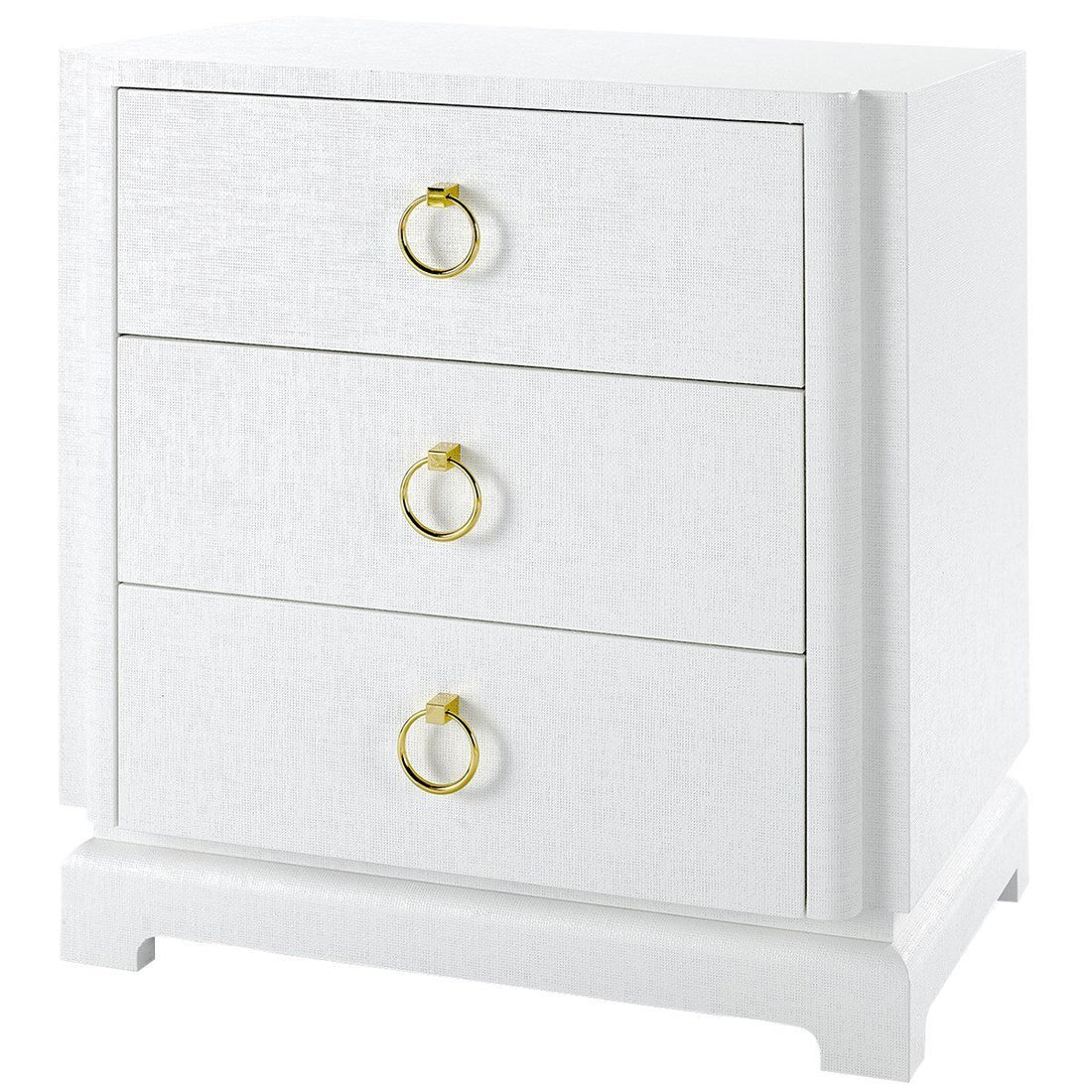 Villa & House Pavel 3-Drawer White Side Table