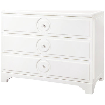 Savoy Medium 3-Drawer Chest in White