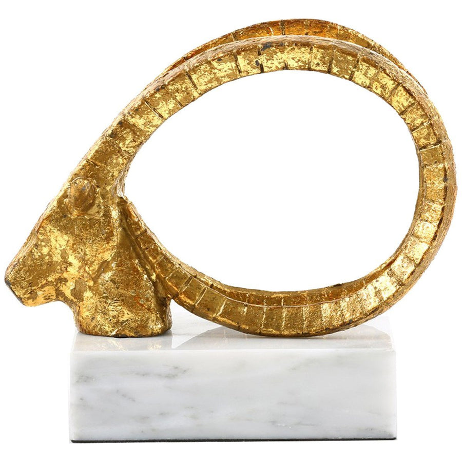 Villa & House Gold Sprial Horn Statue