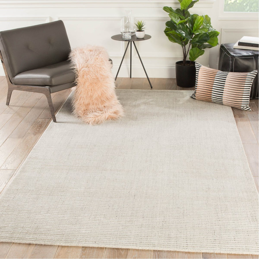 Jaipur Basis Solid Ivory Gray BI29 Rug