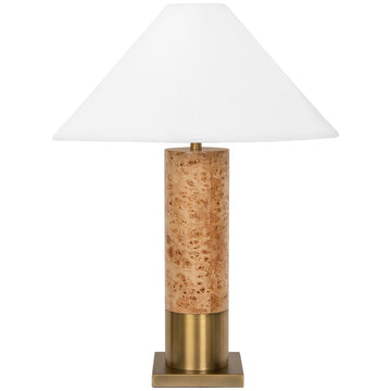 Worlds Away Brushed Brass Base Table Lamp