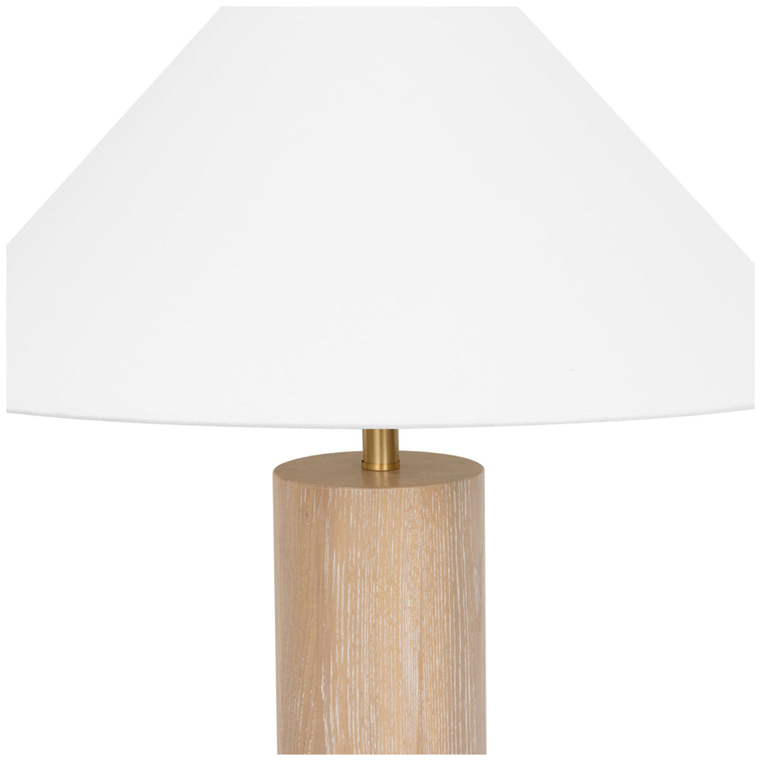 Worlds Away Brushed Brass Base Table Lamp