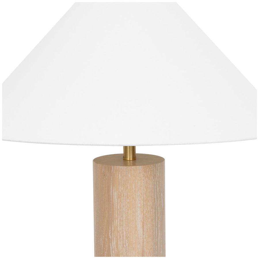 Worlds Away Brushed Brass Base Table Lamp