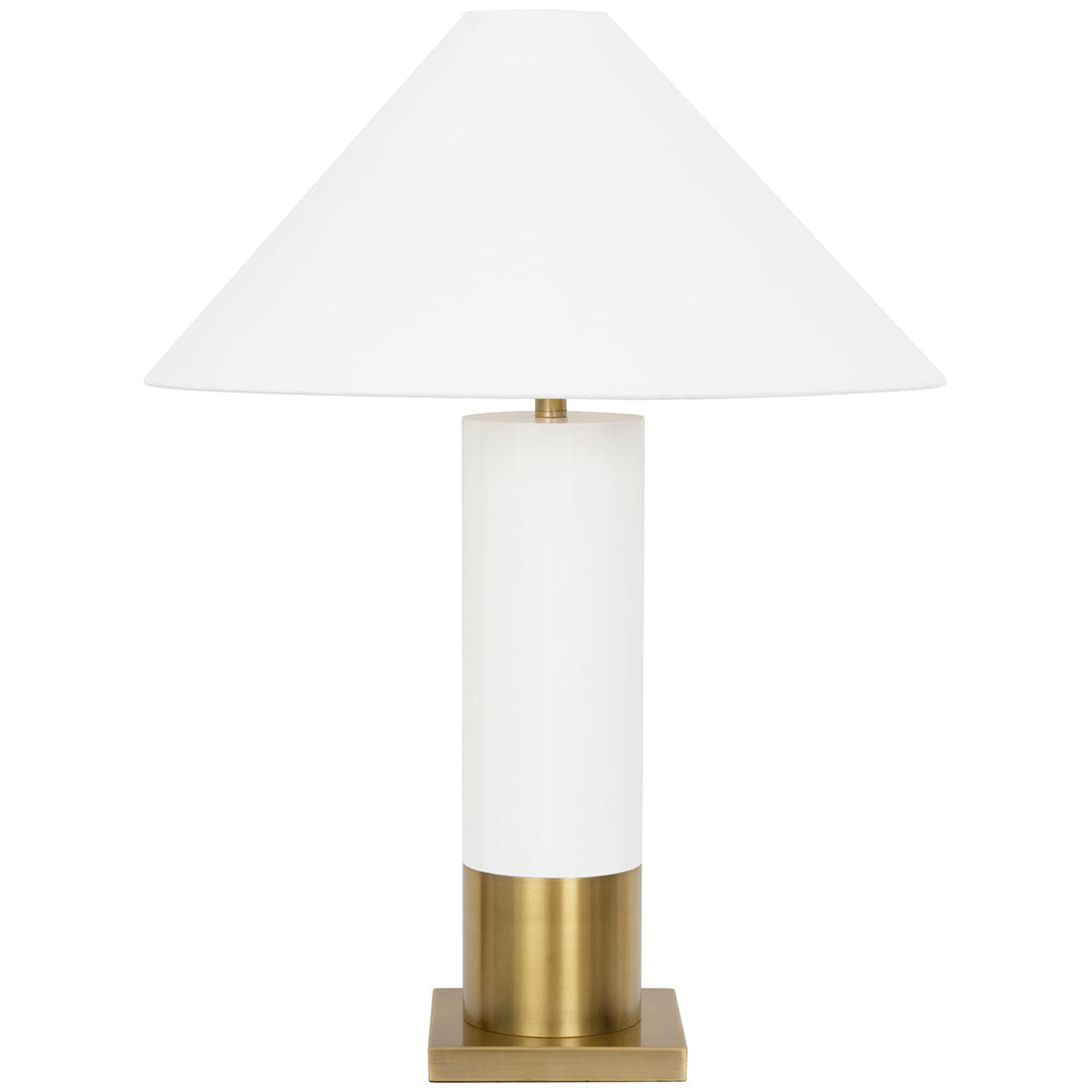 Worlds Away Brushed Brass Base Table Lamp