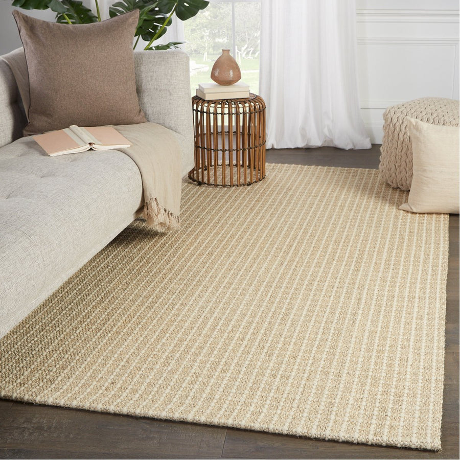 Jaipur Bombay Tane Solid Trellis Beige Ivory BOB06 Rug