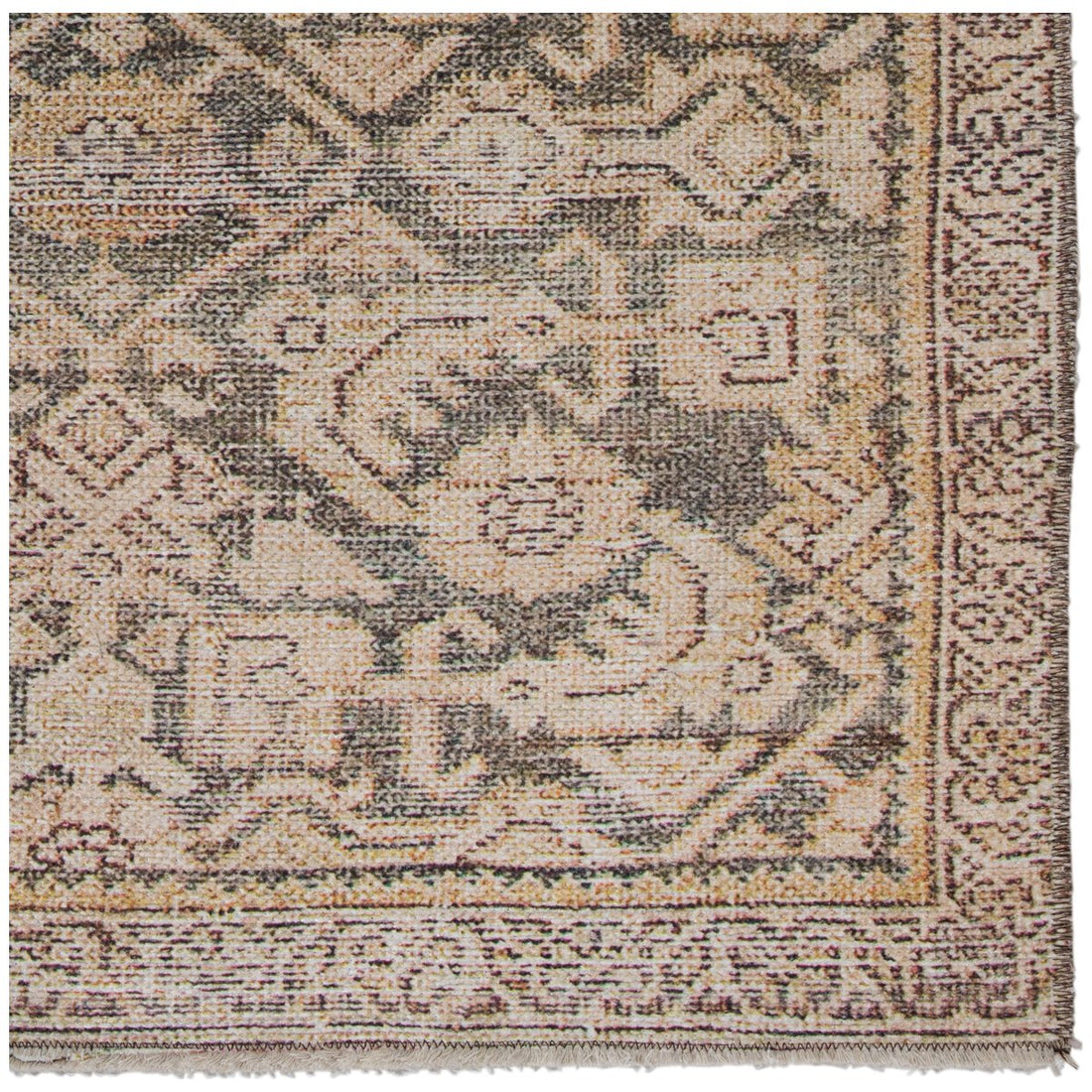 Jaipur Boheme Atkins Trellis Floral Gold Green BOH13 Rug