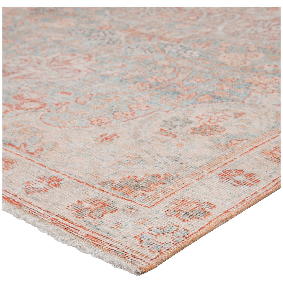 Jaipur Boheme Fay Medallion Floral Orange Light Blue BOH15 Rug