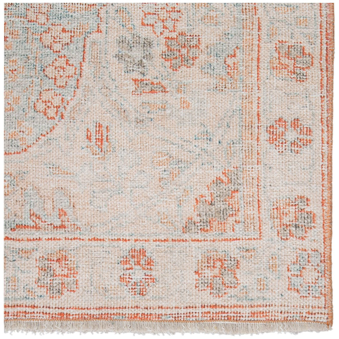 Jaipur Boheme Fay Medallion Floral Orange Light Blue BOH15 Rug